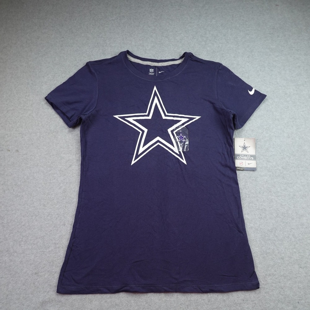 Dallas Cowboys Shirt Womens Medium Navy Star Graphic Tee NFL Nike